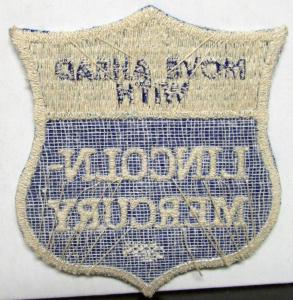 1960s Lincoln Mercury Embroidered Patch Logo Dealer Move Ahead With Original