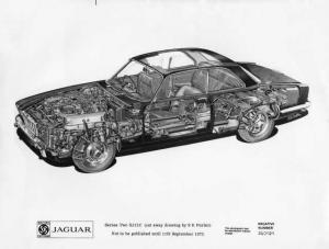 1974 Jaguar XJ12C Series 2 Cut Away Illustration Press Photo 0039