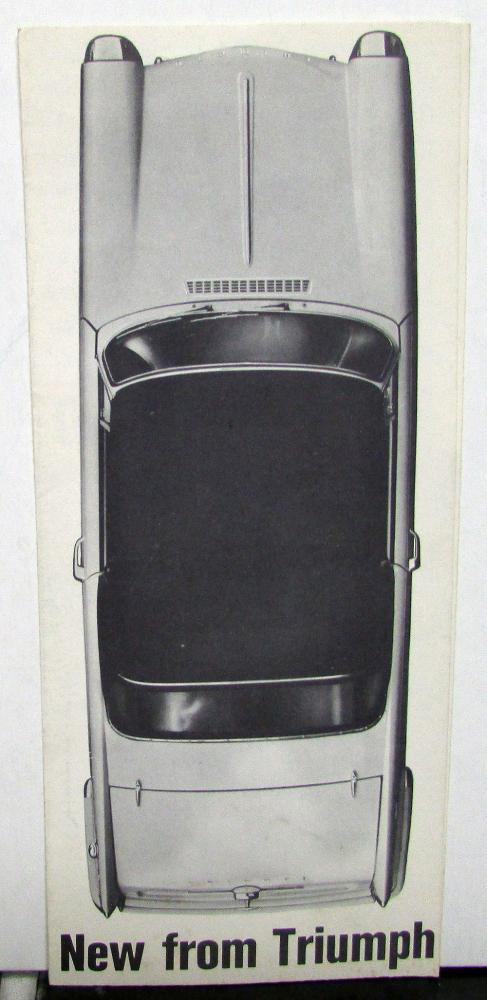 1961 Triumph 1200 Dealer Sales Brochure Folder First Year Economy Convertible