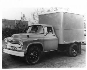 1957 Chevrolet 6100 6-Wheel Truck with Hercules Box Body Press Photo 0250