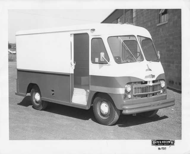 1956-1957 Chevrolet Step Delivery Truck with Boyertown Body Press Photo 0251