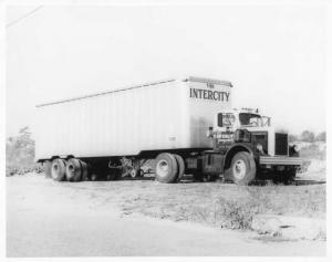 1950s White Tractor Trailer Truck Factory Press Photo 0028