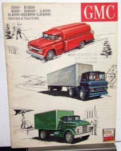 1963 GMC 3500 4000 Truck Tractor V6 Tilt Conventional Sales Brochure Original