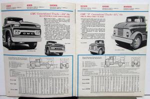 1963 GMC 3500 4000 Truck Tractor V6 Tilt Conventional Sales Brochure Original