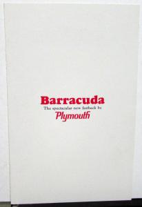 1964 Plymouth Barracuda Dealer Sales Brochure Folder New Fastback Introduction