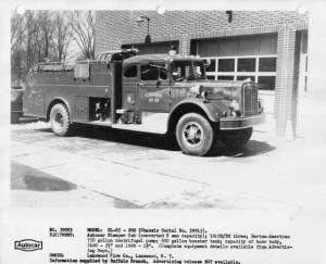 1950s Autocar CL-65-200 Pumper Truck Press Photo 0007 - Lakewood Fire Co