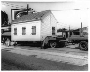 1920s White Truck House Moving via Trailer Lot of Photos 0032 McRae Ouderkirk Co