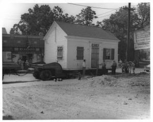 1920s White Truck House Moving via Trailer Lot of Photos 0032 McRae Ouderkirk Co