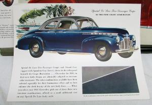 1941 Chevrolet Dealer Prestige Sales Brochure Special Master Deluxe Cabriolet 41
