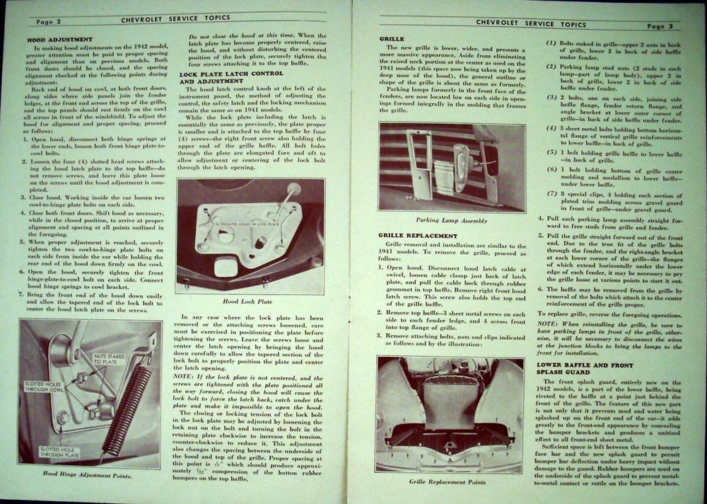 1941 Chevrolet Service Topics Volume 3 No 29 Shop Garage Repair 1942 Features 42