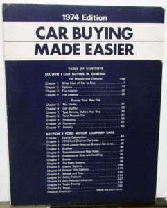 1974 Ford Lincoln Mercury Car Buying Guide T-Bird Torino Mustang II Pantera
