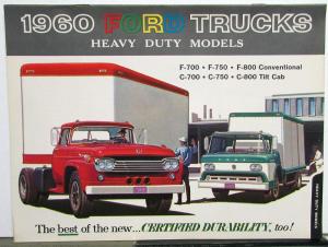 1960 Ford HD Truck Models F C 700 750 800 Heavy Duty Sale Brochure Dtd Aug 59