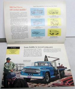 1960 Ford HD Truck Models F C 700 750 800 Heavy Duty Sale Brochure Dtd Aug 59