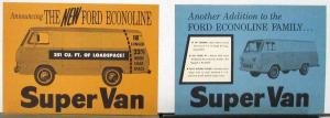 1965 Ford Econoline Super Van Post Cards Features & Loadspace Set of 2 Original