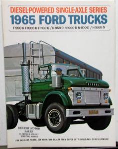 1965 Ford Diesel Power Single Axle Truck F N H 950 1000 1100 Sale Brochure Orig