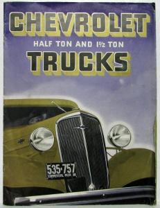 1936 Chevrolet Truck Sale Brochure ORIGINAL Half Ton and 1 1/2 Ton