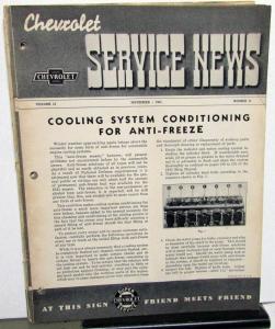 1941 Chevrolet Service News 10 Volumes Dealer Repair Procedures 1942 Unveil 42