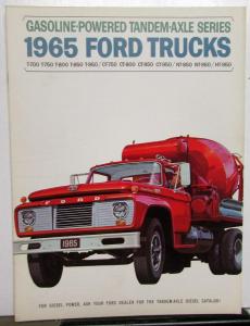 1965 Ford Gas Tandem Axle Trucks Series T CT NT HT REVISED Sales Brochure