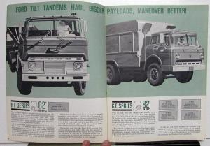 1965 Ford Gas Tandem Axle Trucks Series T CT NT HT REVISED Sales Brochure