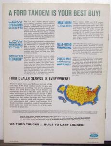 1965 Ford Gas Tandem Axle Trucks Series T CT NT HT REVISED Sales Brochure