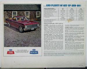 1966 Ford Ranchero Canadian Sales Brochure Folder Original