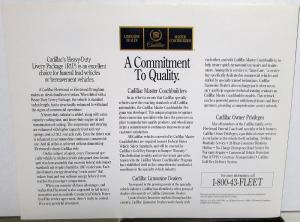 1993 Cadillac Dealer Professional Car Sales Brochure Funeral Coach Hearse Limo