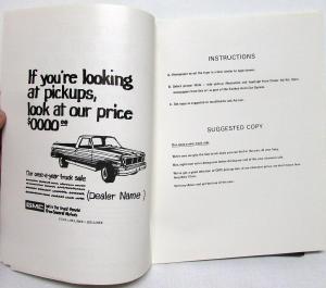 1973 GMC Truck Dealer Newspaper Ads Promotion Packet Pickup