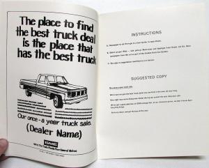 1973 GMC Truck Dealer Newspaper Ads Promotion Packet Pickup