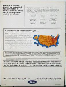1967 Ford Parcel Delivery Chassis P Series Truck Sale Folder Dtd Aug 66 Original