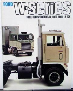 1968 Ford Diesel Hwy Tractors W Series Linehaul Trucks Sales Brochure Original