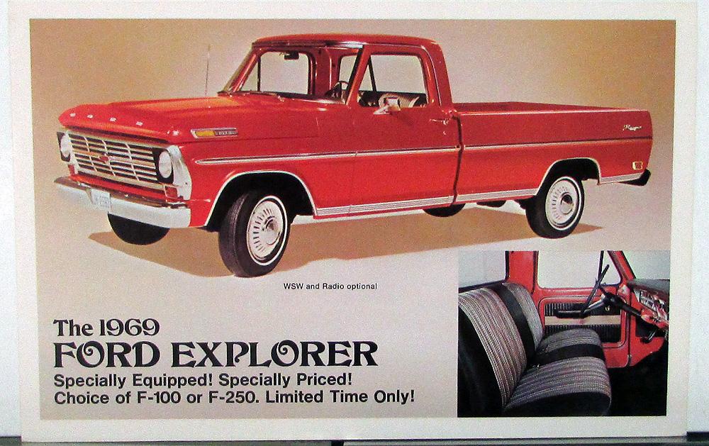 1969 Ford Explorer F-100 F-250 Promotional Sales Postcard Mailer Original