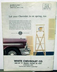 1957 Friends Chevrolet Dealer Promotional Magazine April Ed White Chevy Ohio