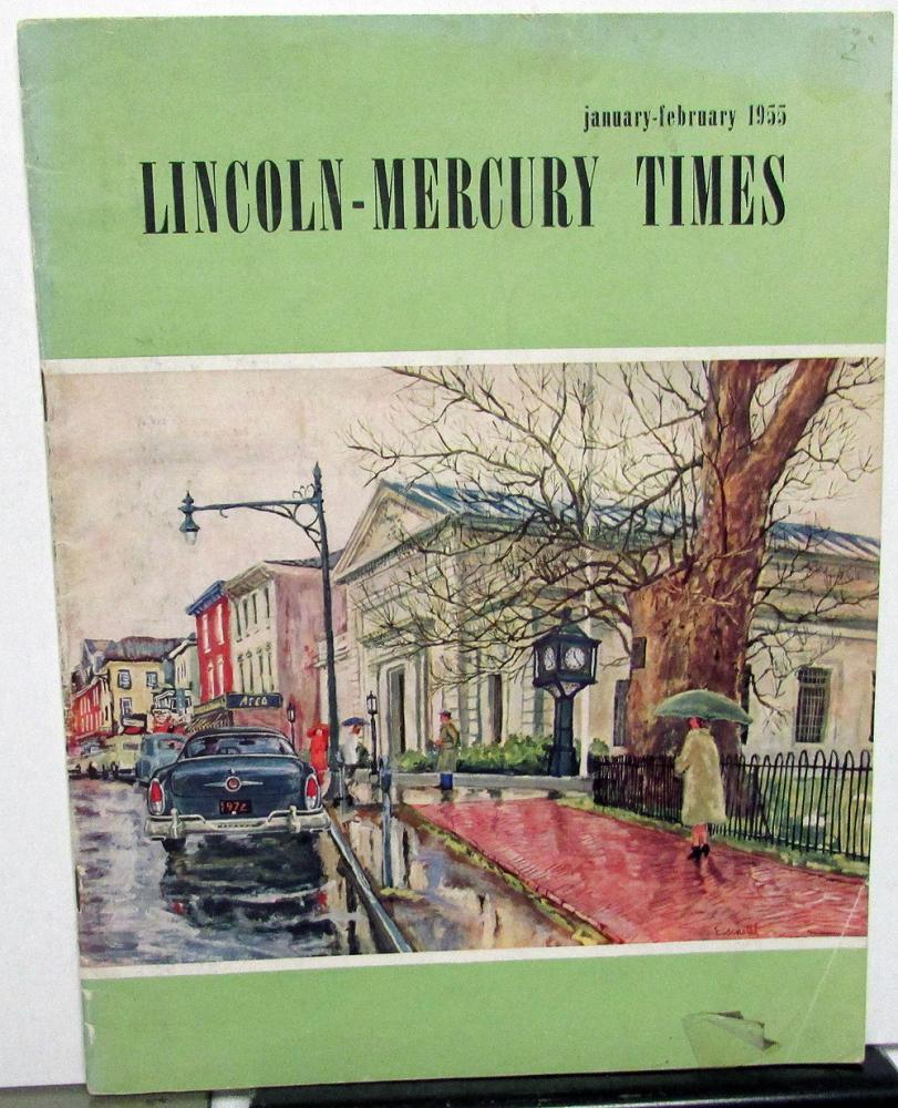 1955 Lincoln Mercury Times Dealer Promotional Magazine Jan-Feb Edition