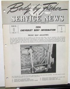 Body By Fisher Service News No 2 Vol 13 Chevrolet No 1 Dealer Chevy Body Info