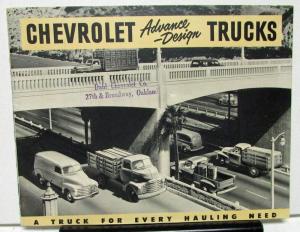 1950 Chevrolet Truck Pickup Lt Med HD Bus Full Line Sale Brochure Original