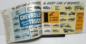 1950 Chevrolet Truck Pickup Lt Med HD Bus Full Line Sale Brochure Original