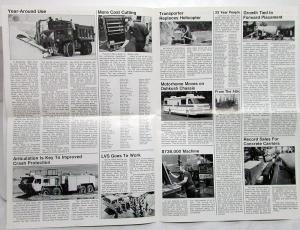 1986 Oshkosh Communication Industry Newsletter No 27 Company & Truck News