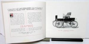 1902 Studebaker Electric Vehicles Catalogue No 209 Dealer sales Brochure Repro