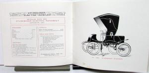 1902 Studebaker Electric Vehicles Catalogue No 209 Dealer sales Brochure Repro