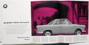 1960 BMW 700 Coupe Dealer Sales Brochure Folder Features & Specs