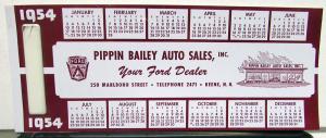 1954 Ford Dealer Promotional Calendar W/Ink Blotter Pads Pippin Bailey Keene NH