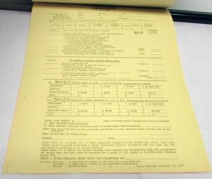 1973 Lincoln Town Car Eagle Coach Co Custom Conversion Sales Kit Order Form
