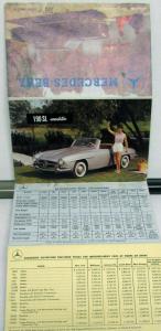1958 Mercedes Benz Dealer Pocket Sales Brochure Folder Full line 220 180 190 300