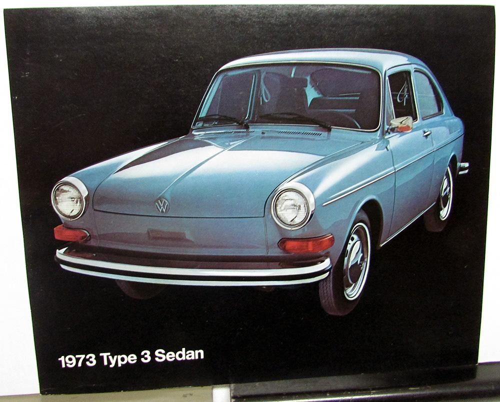 1973 Volkswagen Type 3 Sedan Dealer Sales Specifications Data Sheet