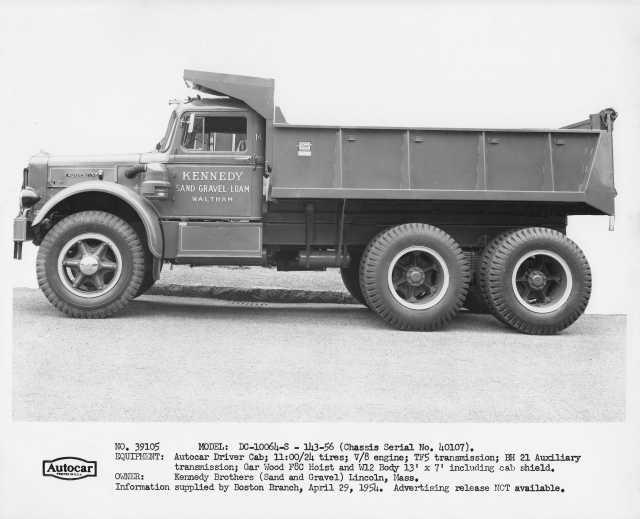 1954 Autocar DC-10064-S Dump Truck Press Photo 0020 - Kennedy Sand Gravel Loam