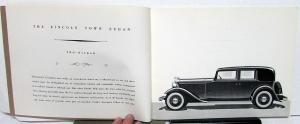 1932 Lincoln Twelve Cylinder Cars Dealer Brochure Custom & Standard Body Repro