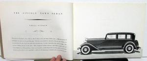 1932 Lincoln Twelve Cylinder Cars Dealer Brochure Custom & Standard Body Repro