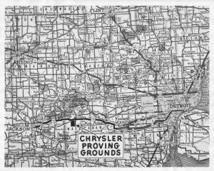 1969 Chrysler Proving Grounds Press Photo & Release & Map Photo 0014 Chelsea MI