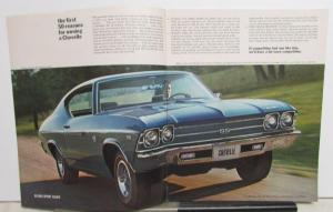 1969 Chevrolet Chevelle SS 396 Concours Malibu 300 Sales Brochure Original