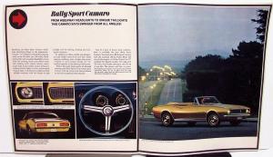 Original 1967 Chevrolet Camaro RS SS Dealer Sales Brochure 396 350 327